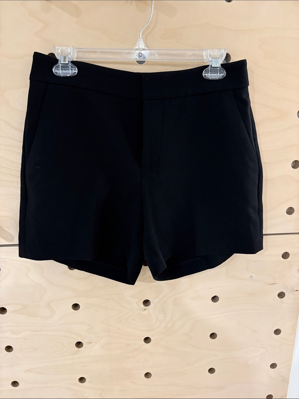 Banana Republic Black High-Waist Tailored Shorts